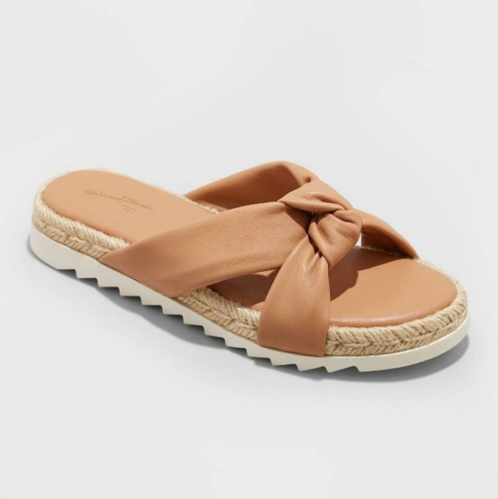 Women's Universal Thread Dena Knotted Espadrille Sandals, Memory Foam, Size 7